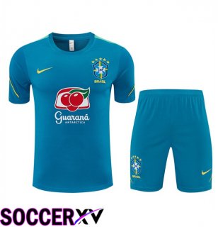 Brazil kit Training T Shirt + Shorts Blue 2026/2027