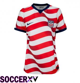 USA Women Home Soccer Jersey Red White 2026/2027