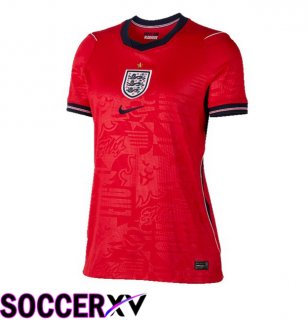 England Women Away Soccer Jersey Red 2026/2027