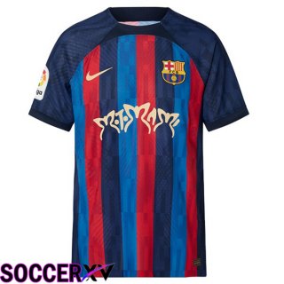 FC Barcelona Soccer Jersey Home Rosalía Motomami Red Blue 2022/2023