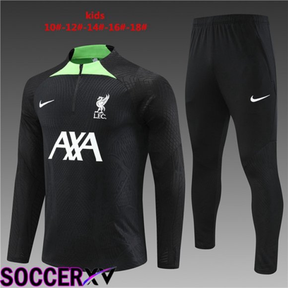 FC Liverpool Kids Training Tracksuit Suit Black 2023/2024