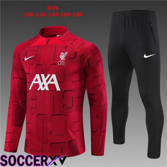 FC Liverpool Kids Training Tracksuit Suit Red 2023/2024