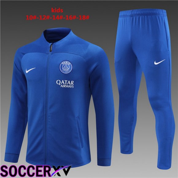 Paris PSG Kids Training Jacket Suit Blue 2023/2024