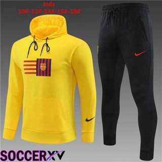 FC Barcelona Kids Training Tracksuit Hoodie Yellow 2023/2024