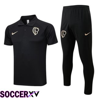 Corinthians Soccer Polo + Pants Black 2023/2024