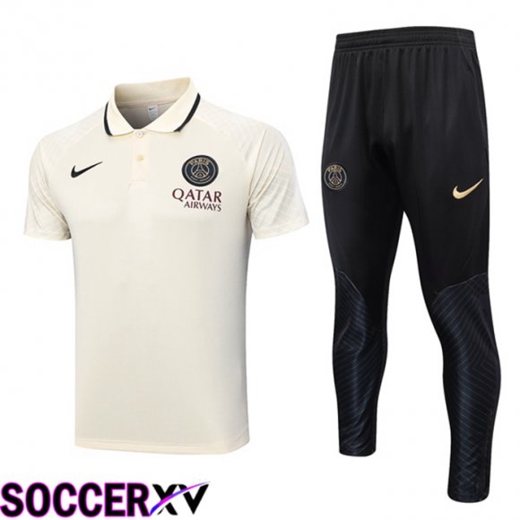 Paris PSG Soccer Polo + Pants Brown 2023/2024