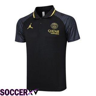 Paris PSG Soccer Polo Black 2023/2024