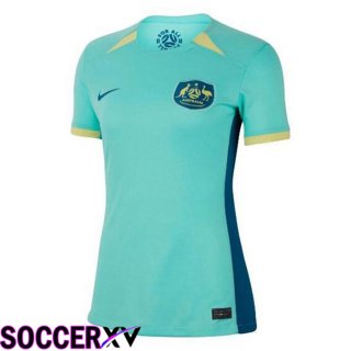 Australia Womens Soccer Jersey Away Cyan 2023/2024