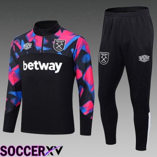 West Ham Kids Training Tracksuit Suit Black 2023/2024