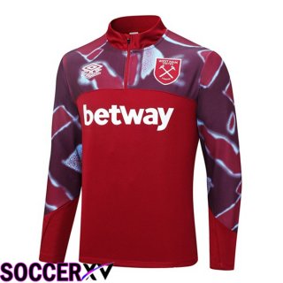 West Ham Training Sweatshirt Red 2023/2024