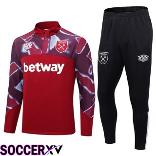 West Ham Training Tracksuit Suit Red 2023/2024