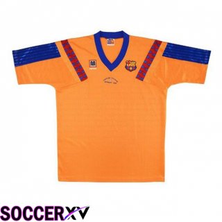 FC Barcelona Retro Away Soccer Jersey Orange 1991-1992