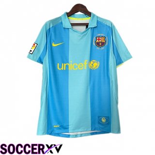 FC Barcelona Retro Away Soccer Jersey Blue 2007-2008