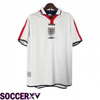 England Retro Home Soccer Jersey White 2004