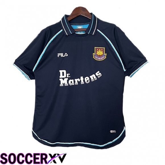 West Ham United Retro Third Soccer Jersey Blue Royal 1999-2001