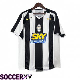 Juventus Retro Home Soccer Jersey White Black 2004-2005