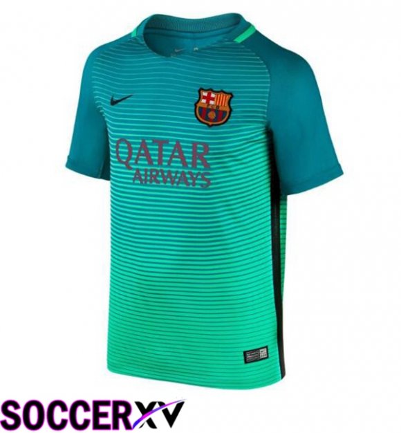 FC Barcelona Retro Third Soccer Jersey Green 2016-2017