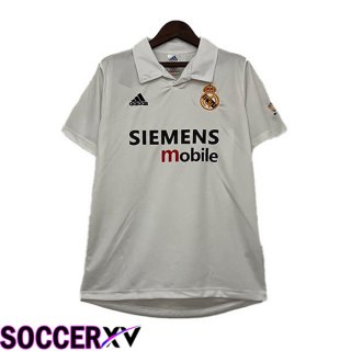 Real Madrid Retro Soccer Jersey Home White 2002-2003