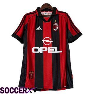 AC Milan Retro Soccer Jersey Home Red 1998-1999