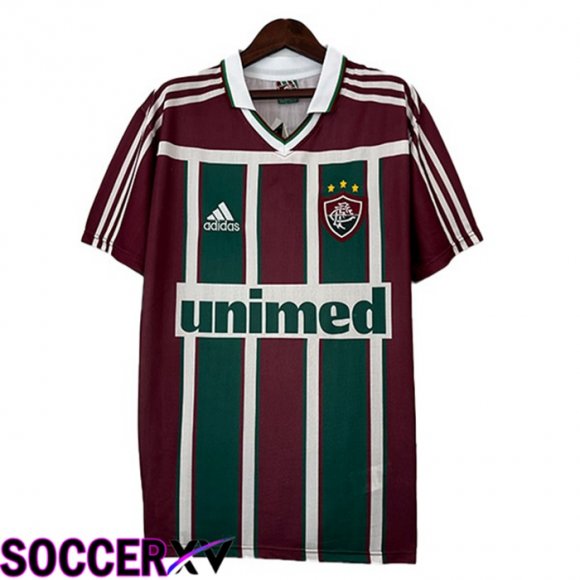 Fluminense Retro Soccer Jersey Home Red Green 2003