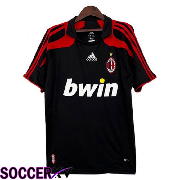 AC Milan Retro Soccer Jersey Third Black 2007-2008