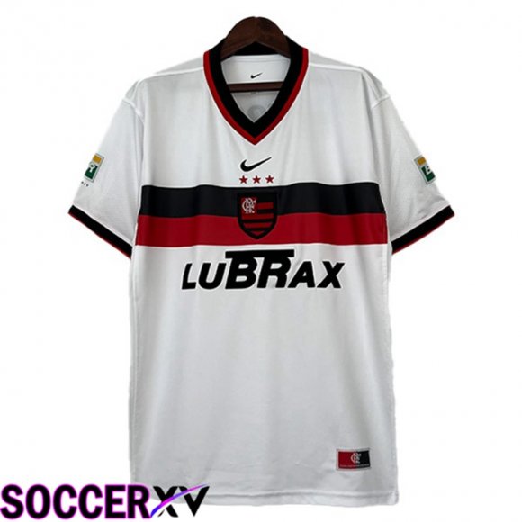 Flamengo Retro Soccer Jersey Away White 2001