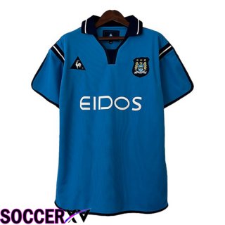 Manchester City Retro Soccer Jersey Home Blue 2001-2002