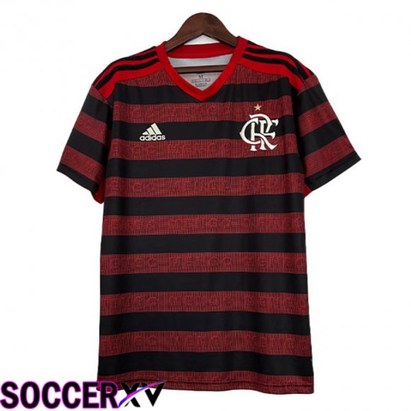 Flamengo Retro Soccer Jersey Home Red Black 2019-2020