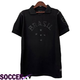 Brazil Retro Soccer Jersey Third Black 2013-2014