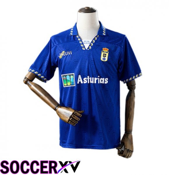 Real Oviedo Retro Home Soccer Jersey Blue 1996-1997