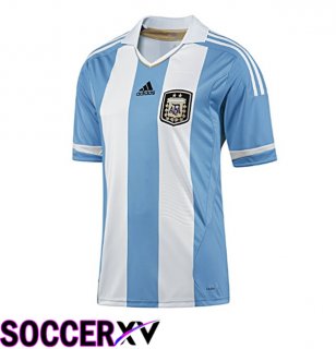 Argentina Retro Home Soccer Jersey Blue White 2011