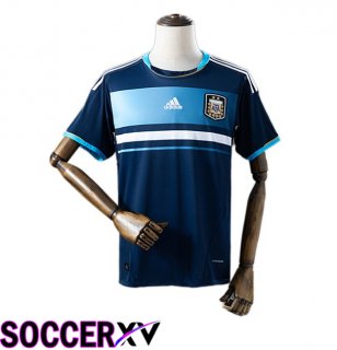Argentina Retro Away Soccer Jersey Blue Royal 2011