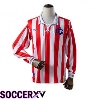 CD Guadalajara Retro 100th Anniversary Edition Home Soccer Jersey Long sleeve Red White 2016-2017