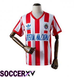 CD Guadalajara Retro Home Soccer Jersey Red White 1991-1992