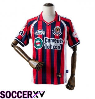 CD Guadalajara Retro Third Soccer Jersey Red White 1999-2000