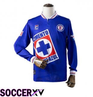 Cruz Azul Retro Home Soccer Jersey Long sleeve Blue 1998