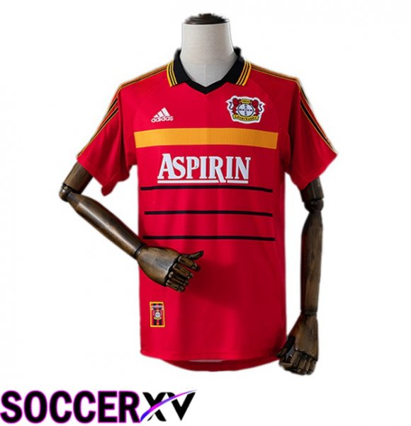 Bayer 04 Leverkusen Retro Home Soccer Jersey Red 1998-2000