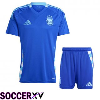 Argentina Away Soccer Jersey + Shorts Kit 2024/2025