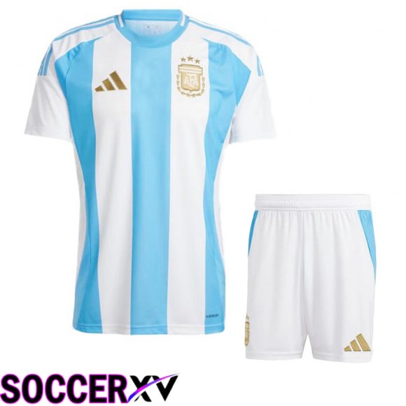 Argentina Home Soccer Jersey + Shorts Kit 2024/2025