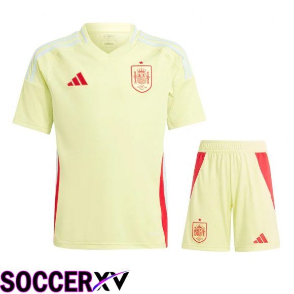 Spain Away Soccer Jersey + Shorts Kit UEFA Euro 2024