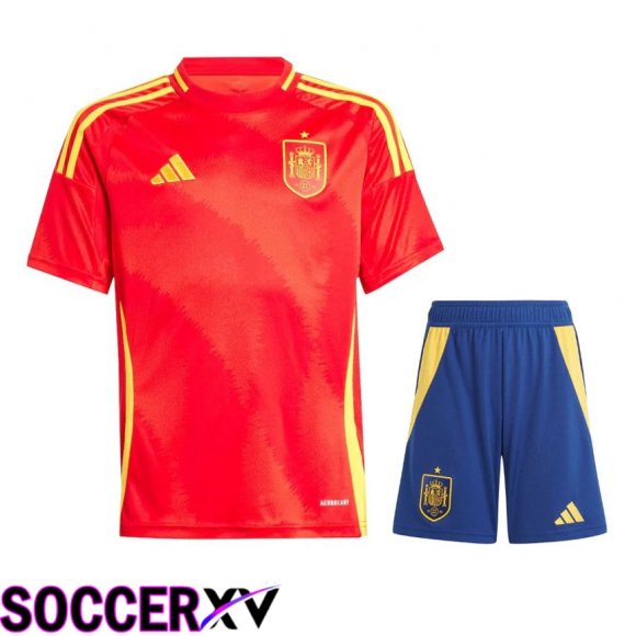 Spain Home Soccer Jersey + Shorts Kit 2024/2025