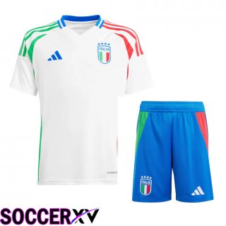 Italy Away Soccer Jersey + Shorts Kit 2024/2025