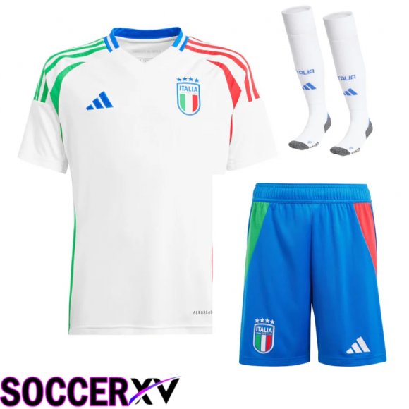 Italy Away Soccer Jersey (Shorts + Socks) Kit 2024/2025