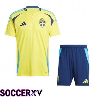 Sweden Home Soccer Jersey + Shorts Kit 2024/2025