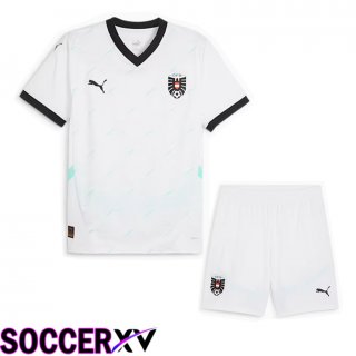 Austria Away Soccer Jersey + Shorts Kit 2024/2025