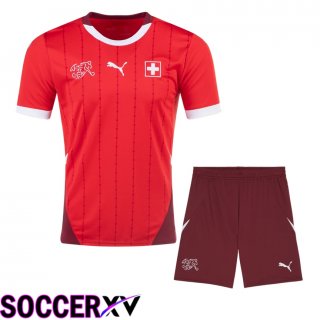 Swiss Home Soccer Jersey + Shorts Kit 2024/2025