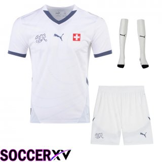 Swiss Away Soccer Jersey (Shorts + Socks) Kit 2024/2025