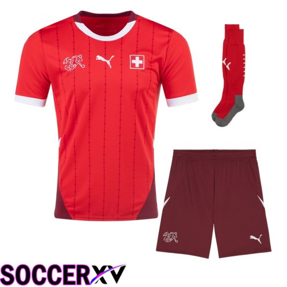 Swiss Home Soccer Jersey (Shorts + Socks) Kit 2024/2025