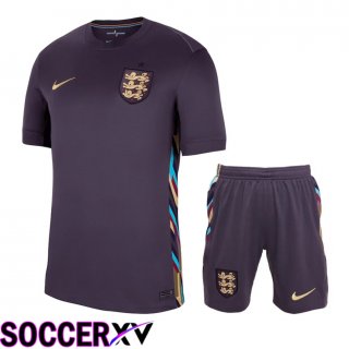 England Away Soccer Jersey + Shorts Kit 2024/2025