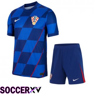 Croatia Away Soccer Jersey + Shorts Kit 2024/2025